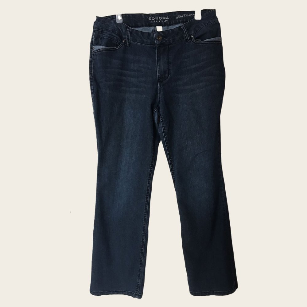 Sonoma Mid-Rise Denim Bootcut Jeans | Women's | Size: 14 | Length: Average